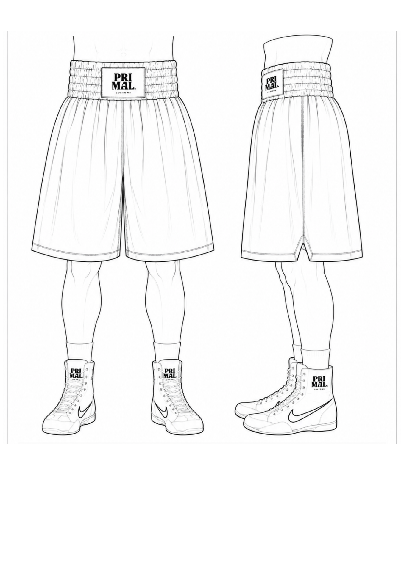 BAGGY cut technical drawing