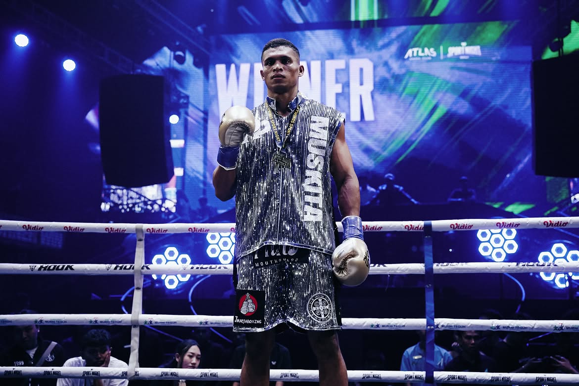 Fighter in Primal Customs ring attire